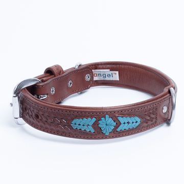 Braided Collar Dog Collar Genuine Leather D-Ring Durable Premium Quality –  angelpet-supplies