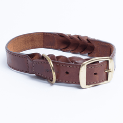 Braided leather outlet collar